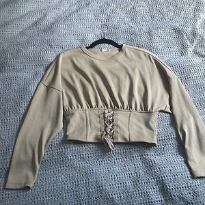 Zara Beige Long Sleeve Sweater